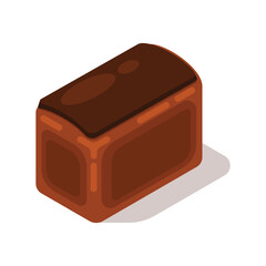 Chocolate candy icon. Cartoon illustration of chocolate candy vector.