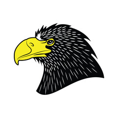 Eagle head. Eagle head. Vector illustration on white background.