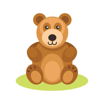 Teddy bear icon. Flat illustration of Teddy bear vector.