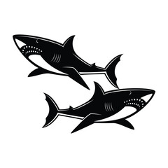 illustration of a shark vector design