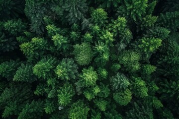 Aerial top view forest tree, Rainforest ecosystem and healthy environment concept and background, Texture of green tree forest view from above. Generative AI