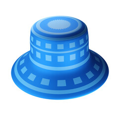 Stylish bucket hat. 3D rendering icon