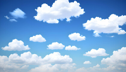 Obraz na płótnie Canvas White cumulus clouds set isolated on transparent background. 3D render. 3D illustration.