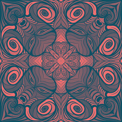 quadrant seamless pattern elephant abstract