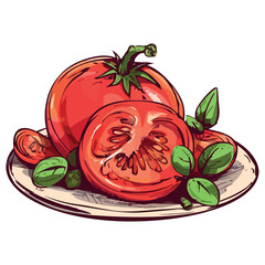 Healthy eating Fresh ripe tomato