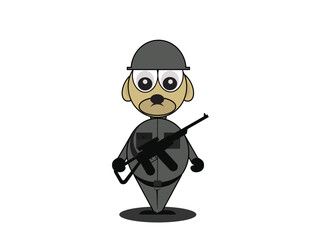 soldier cartoon high vector
