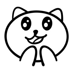 cat, kitten, cute, vector, fur, pet, smile, adorable, feline, funny, cartoon, happy, illustration, isolated, animal, character, design, clipart, doodle, draw, fuzzy, greeting, outline, pose, relax,