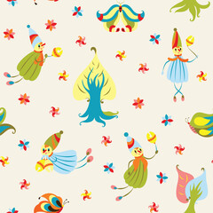 seamless pattern with christmas balls