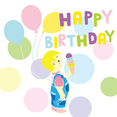happy birthday card with child