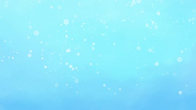 炭酸の泡が上っていく爽やかな青いソーダのアニメーション。