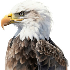 Naklejka premium Eagle watercolor painting png
