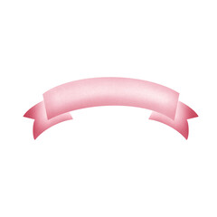 Pink Ribbons template. Ribbons Banners in simple flat design.