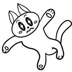 cat, kitten, cute, vector, fur, pet, smile, adorable, feline, funny, cartoon, happy, illustration, isolated, animal, character, design, clipart, doodle, draw, fuzzy, greeting, outline, pose, relax, 