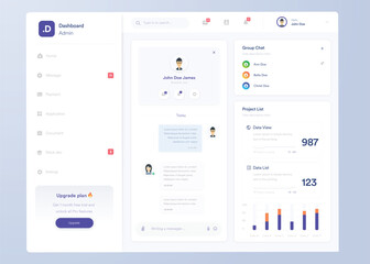 Infographic dashboard. UI design with graphs, charts and diagrams. Web interface template for business presentation.