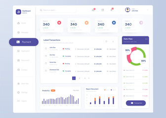 Infographic dashboard. UI design with graphs, charts and diagrams. Web interface template for business presentation.