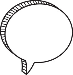 bubble speech comic empty doodle hand drawn