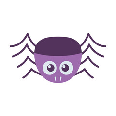 Spooky Halloween Flat Design Elements. Halloween Cartoon  Illustration isolated on white background. scary and creepy element icon. Design elements for traditional and cultural holiday concepts.