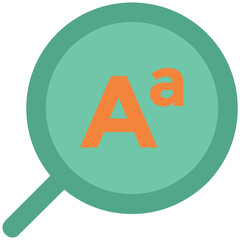 Flat rounded icon of graph 