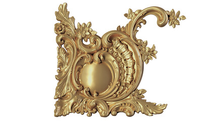 antique bronze door corner ornament