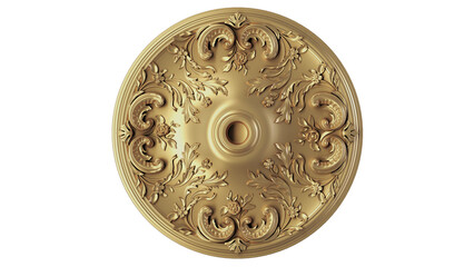 golden ornament isolated on white background