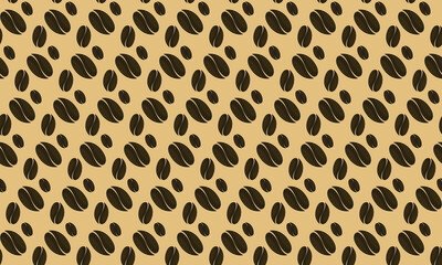 Vector Seamless Pattern Coffee Beans