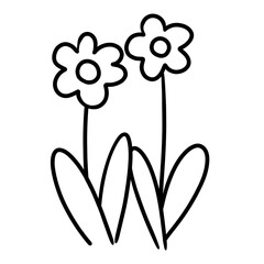 flower cartoon doodle drawing