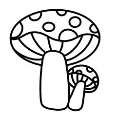 mushroom cartoon doodle