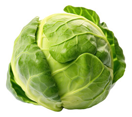 Single Brussel sprout isolated. Generative AI.