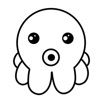 squid cartoon icon