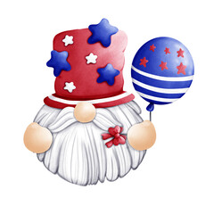 Gnome with ball Independence Day 