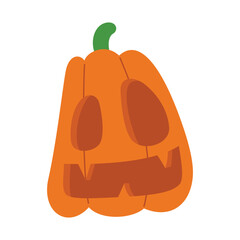 Spooky Halloween Flat Design Elements. Halloween Cartoon  Illustration isolated on white background. scary and creepy element icon. Design elements for traditional and cultural holiday concepts.