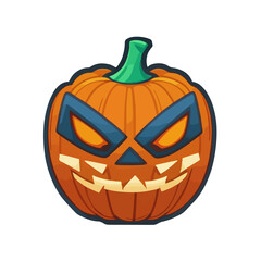 Harvest of Horror: Halloween Pumpkin - A Scary and Natural Autumn Delight in Vibrant Orange