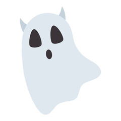 Spooky Halloween Flat Design Elements. Halloween Cartoon  Illustration isolated on white background. scary and creepy element icon. Design elements for traditional and cultural holiday concepts.