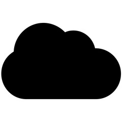 Flat rounded icon of cloud 