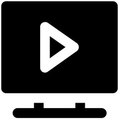 Flat icon of movie player 
