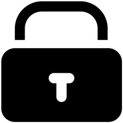 Flat icon of lock, concept of protection 