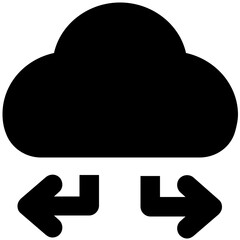 An editable icon design of cloud uploading 