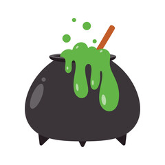 Spooky Halloween Flat Design Elements. Halloween Cartoon  Illustration isolated on white background. scary and creepy element icon. Design elements for traditional and cultural holiday concepts.