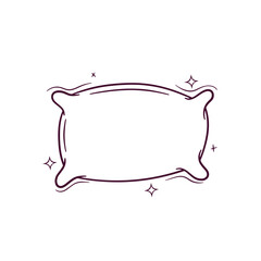 Fototapeta premium Hand Drawn Pillow. Doodle Vector Sketch Illustration