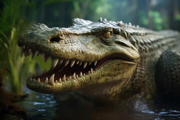 Fototapeta premium Crocodile Crocodile in the natural swamp