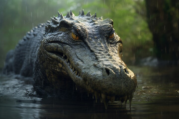 Obraz premium Crocodile Crocodile in the natural swamp