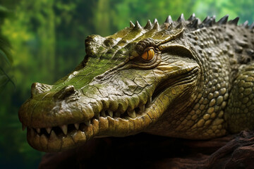 Crocodile Crocodile in the natural swamp