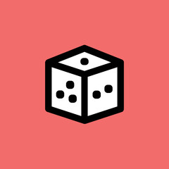 An editable flat icon of dice 