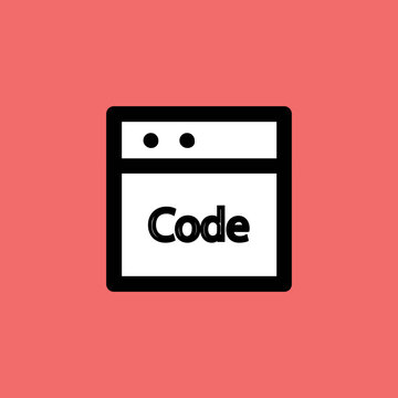 Programming language, icon design of HTML coding 