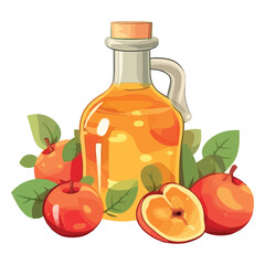 Fresh fruit with organic beverage