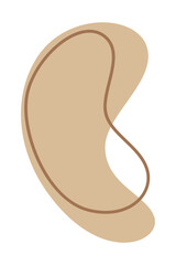 Abstract liquid shape. Fluid aesthetic flat color design vector illustration template. Ready to use for print and web design