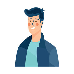 Smiling man cheerful illustration