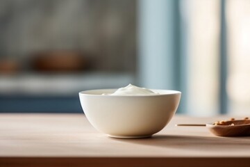 Naklejka na ściany i meble Minimalist Large Empty Yogurt Bowl with Ample Copy Space. Generative AI