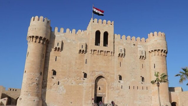The Citadel of Qaitbay or the Fort of Qaitbay in Alexandria, Egypt.