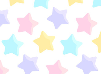 アニメ風カラフルな星のシームレスなパターン